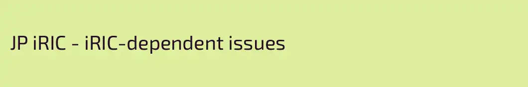 JP iRIC - iRIC-dependent issues